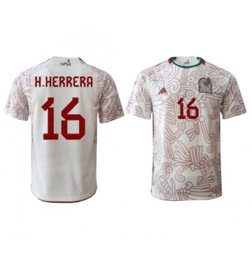Mexiko Hector Herrera #16 Bortatröja VM 2022 Kortärmad
